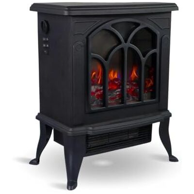 alpina Stufa elettrica con riscaldamento, camino indipendente con effetto fiamma, protezione da surriscaldamento, 800 W/1500 W, colore nero, dimensioni: 39 x 25 x 54 cm alpina Stufa elettrica con riscaldamento, camino indipendente con effetto fiamma, protezione da surriscaldamento, 800 W/1500 W, colore nero, dimensioni: 39 x 25 x 54 cm