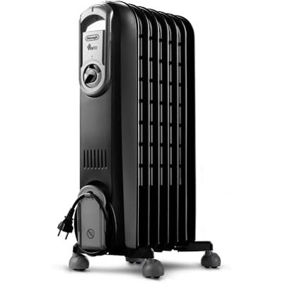 DeLonghi Serie Vento Radiatore ad Olio Elettrico, Stufetta elettrica a basso consumo, 7 Elementi, Timer, Manopole Intuitive, per Ambienti Fino a 45m³, 3 Livelli di Potenza, 1500W, Nero DeLonghi Serie Vento Radiatore ad Olio Elettrico, Stufetta elettrica a basso consumo, 7 Elementi, Timer, Manopole Intuitive, per Ambienti Fino a 45m³, 3 Livelli di Potenza, 1500W, Nero