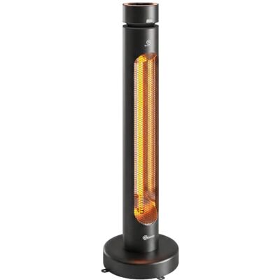 Outsunny Riscaldatore a Infrarossi Elettrico da Esterno 2000W Oscillante Stufa da Esterno da Pavimento, con Telecomando/Touch, 8 Livelli di Calore, Timer 8 Ore, IP45, Antiribaltamento, Nero Outsunny Riscaldatore a Infrarossi Elettrico da Esterno 2000W Oscillante Stufa da Esterno da Pavimento, con Telecomando/Touch, 8 Livelli di Calore, Timer 8 Ore, IP45, Antiribaltamento, Nero