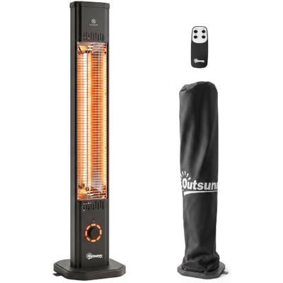 Outsunny Riscaldatore a Infrarossi da Esterno 2000W da Pavimento/Parete Stufa da Esterno Elettrica, Telecomando/Touch, 8 Livelli di Calore, Timer 8 Ore, IP65, Protezione Antiribaltamento Outsunny Riscaldatore a Infrarossi da Esterno 2000W da Pavimento/Parete Stufa da Esterno Elettrica, Telecomando/Touch, 8 Livelli di Calore, Timer 8 Ore, IP65, Protezione Antiribaltamento