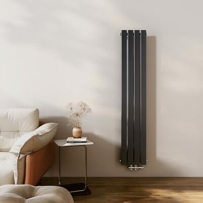 EMKE Radiatore piccolo 1600 x 300 mm, radiatore verticale per bagno, sottile e alto, con attacco centrale, design monostrato, colore antracite, 557 Watt EMKE Radiatore piccolo 1600 x 300 mm, radiatore verticale per bagno, sottile e alto, con attacco centrale, design monostrato, colore antracite, 557 Watt