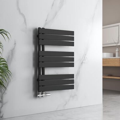 EMKE Scaldasalviette da bagno, 762 x 500 mm, Scaldasalviette con allacciamento laterale, scaldasalviette, scaldasalviette, radiatore da bagno, riscaldatore per asciugamani, colore nero 397 W EMKE Scaldasalviette da bagno, 762 x 500 mm, Scaldasalviette con allacciamento laterale, scaldasalviette, scaldasalviette, radiatore da bagno, riscaldatore per asciugamani, colore nero 397 W