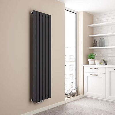 EMKE Radiatore di design piatto, 1600 x 460 mm, verticale, con attacco centrale, a pannello singolo, da parete, per bagno, camera da letto e soggiorno, antracite 751 W EMKE Radiatore di design piatto, 1600 x 460 mm, verticale, con attacco centrale, a pannello singolo, da parete, per bagno, camera da letto e soggiorno, antracite 751 W