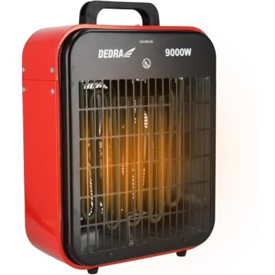 Dedra Termoventilatore elettrico 9 kW, 400 V, sottile, , per ambienti ben isolati, termostato, protezione da surriscaldamento, tre modalità di funzionamento, controllo della temperatura Dedra Termoventilatore elettrico 9 kW, 400 V, sottile, , per ambienti ben isolati, termostato, protezione da surriscaldamento, tre modalità di funzionamento, controllo della temperatura
