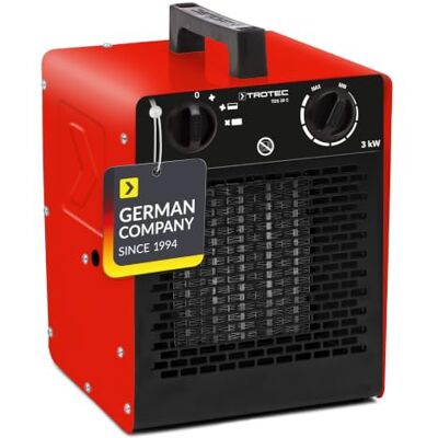 TROTEC TDS 20 C Riscaldatore elettrico in ceramica, termostato, 3 kW, Rosso/Nero TROTEC TDS 20 C Riscaldatore elettrico in ceramica, termostato, 3 kW, Rosso/Nero