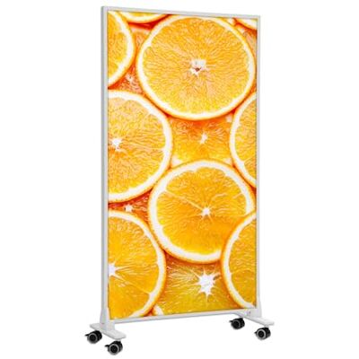 KÖNIGHAUS Pannello riscaldante decorativo apparecchio da pavimento 1200 18–29 m², motivo: Arance, pannello riscaldante mobile, piedini, caldo in 2 minuti KÖNIGHAUS Pannello riscaldante decorativo apparecchio da pavimento 1200 18–29 m², motivo: Arance, pannello riscaldante mobile, piedini, caldo in 2 minuti