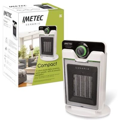 Imetec Eco Ceramic CFH1-100 Termoventilatore con Tecnologia Ceramica a Basso Consumo Energetico, Silenzioso, 3 Livelli di Temperatura, Termostato Ambiente Imetec Eco Ceramic CFH1-100 Termoventilatore con Tecnologia Ceramica a Basso Consumo Energetico, Silenzioso, 3 Livelli di Temperatura, Termostato Ambiente