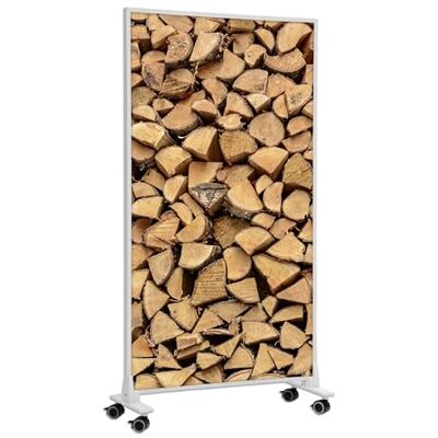 KÖNIGHAUS Pannello riscaldante decorativo apparecchio da pavimento 1200 18–29 m², motivo: Catasta di legna, pannello riscaldante mobile, piedini, caldo in 2 minuti KÖNIGHAUS Pannello riscaldante decorativo apparecchio da pavimento 1200 18–29 m², motivo: Catasta di legna, pannello riscaldante mobile, piedini, caldo in 2 minuti