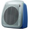 DeLonghi HVY1020 Termoventilatore Verticale Young, Silenzioso e Leggero, Protezione Antigoccia, Maniglia, Dispositivo di Sicurezza, Luce, Protezione Antigelo, Piccole Dimensioni, 2000watt, Grigio/Blu