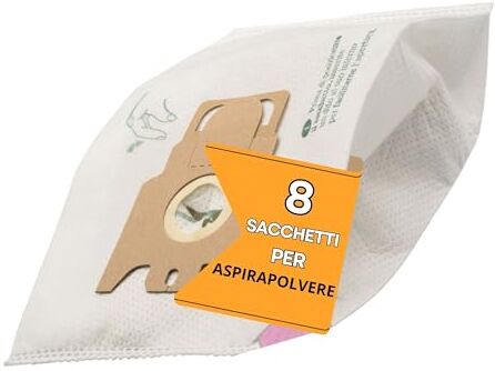 ELETTROCASA Sacchetti Aspirapolvere per MIELE e HOOVER 8 pezzi Sacchetti per Aspirapolvere ME3 in TNT Sacchi Aspirapolvere per Pulizia Casa