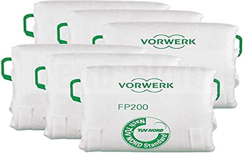 Vorwerk Confezione 6 Sacchetti Originali Filtrello Premium  per Folletto VK200/VK220 S