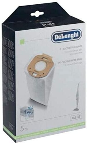 DeLonghi DLS35 Sacchi Filtranti per Scopa Elettrica, Confezione da 5 sacchi