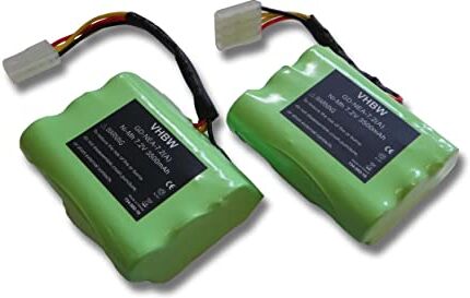 vhbw 2x Ni-MH batteria 3500mAh (7.2V) compatibile con aspirapolvere Neato Signature Pro Robotics XV-25, Vorwerk VX100 sostituisce 945-0005 945-0006 945-0065