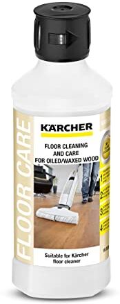 Kärcher Detergente per pulizia e cura dei pavimenti  RM 535, ideale per pavimenti in legno e cerati, per una pulizia senza aloni. 500 ml di detergente concentrato, 40 l se diluito.