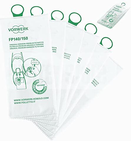 Sacchetti Folletto Vk 140 E Vk 150, Filtrelli Originali Vorwerk