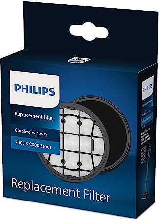 Philips Cordless VC 7000 & 8000 Series Filtro di ricambio originale, Filtro in schiuma lavabile e filtro di ingresso con telaio, compatibile con: XC7053, XC7055, XC7057, XC8055, XC8057 ()