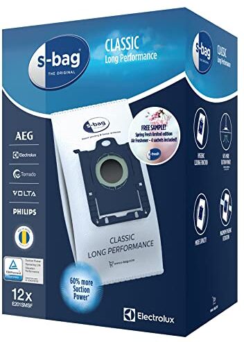 Electrolux s-bag® Classic Long performance Sacchetti per aspirapolvere, Mega Pack, 4 pezzi