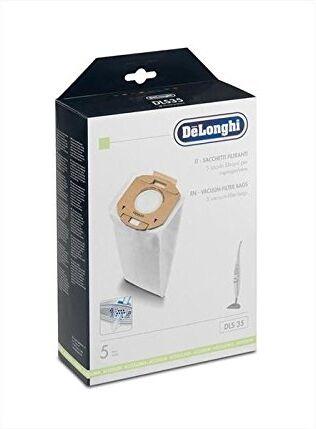 DeLonghi 5 SACCHI SACCHETTI IN FIBRA DLS35 ORIGINALI ASPIRAPOLVERE COLOMBINA XLF 1500 XLF 1600 XLC 6050 XLD 15M XLD 60M XL150.40 XL160.40