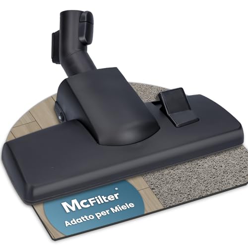 McFilter Bocchetta combinata adatta per aspirapolvere Miele serie C1, C2, C3, S8000, S2, S3, S4, S5, S6, Completa, Compatta, Classica, attacco 35 mm, funzione di innesto e di parcheggio commutabile