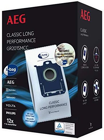 AEG , s-Bag Classic Long Performance Megapack, adatto anche a UltraSilencer, ClassicSilence, SilentPerformer, Equipt, PowerForce, VX6, VX7, VX8, nero