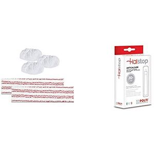 Polti PAEU0324 Kit 2 Panni e 3 Cuffie Vaporetto & Kalstop PAEU0094 Anticalcare per Apparecchi a Caldaia