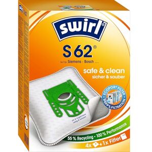 Swirl S 62 Sacchetti per aspirapolvere MicroPor con filtro antiodore e sistema di filtraggio HEPA Swirl S 62 Sacchetti per aspirapolvere MicroPor con filtro antiodore e sistema di filtraggio HEPA