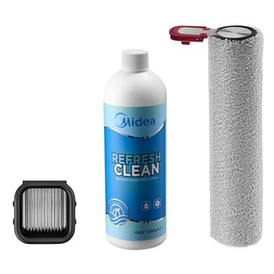 EUREKA Kit di Accessori per Lavapavimenti FloorShine NEW880, Soluzione Detergente da 450 ml x 1 + Rullo Spazzola x 1 + Filtro HEPA x 1 per Aspirapolvere e Lavapavimenti senza Fili FloorShine 880 EUREKA Kit di Accessori per Lavapavimenti FloorShine NEW880, Soluzione Detergente da 450 ml x 1 + Rullo Spazzola x 1 + Filtro HEPA x 1 per Aspirapolvere e Lavapavimenti senza Fili FloorShine 880