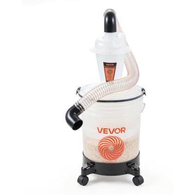 VEVOR Kit Separatore Ciclonico della Polvere con Secchio da 19 L Traslucido Attacco D.E. 50,8 mm, Ideale per Legno e Aspiratori Solidi e Liquidi, con Tubo PU da 90 cm, Gomito, Ruote e PP Traslucido VEVOR Kit Separatore Ciclonico della Polvere con Secchio da 19 L Traslucido Attacco D.E. 50,8 mm, Ideale per Legno e Aspiratori Solidi e Liquidi, con Tubo PU da 90 cm, Gomito, Ruote e PP Traslucido