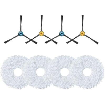 EUREKA Set di accessori per robot aspirapolvere J12 Ultra Include 4 spazzole laterali e 4 mop, kit di ricambio essenziale EUREKA Set di accessori per robot aspirapolvere J12 Ultra Include 4 spazzole laterali e 4 mop, kit di ricambio essenziale