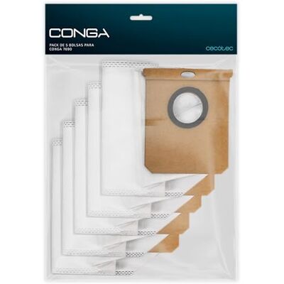 Cecotec Sacchetti Base Autosvuotamento Robot Aspirapolvere Pack 5 Conga 7690 Immortal MAX Home. Ricambio Originale, Grande Capacità, Sistema Igienico per pulizia continua e massima comodità Cecotec Sacchetti Base Autosvuotamento Robot Aspirapolvere Pack 5 Conga 7690 Immortal MAX Home. Ricambio Originale, Grande Capacità, Sistema Igienico per pulizia continua e massima comodità