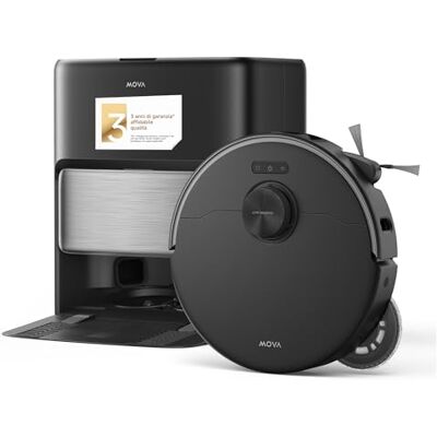 Mova P70 Pro Ultra Robot Aspirapolvere, 30.000 Pa, Motore 260 giri/min, Pressione Verso il basso 12 N, Spazzola Laterale e Mocio Flessibili ed Estensibili, Pannello di Asciugatura PTC JetSpray 100 °C Mova P70 Pro Ultra Robot Aspirapolvere, 30.000 Pa, Motore 260 giri/min, Pressione Verso il basso 12 N, Spazzola Laterale e Mocio Flessibili ed Estensibili, Pannello di Asciugatura PTC JetSpray 100 °C