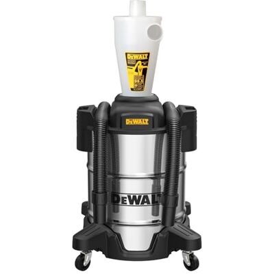 DeWalt DXVCS003 Separatore di polvere ciclonico da circa 38 litri per aspirapolvere per liquidi e solidi da officina DeWalt DXVCS003 Separatore di polvere ciclonico da circa 38 litri per aspirapolvere per liquidi e solidi da officina