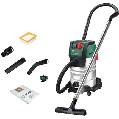 Bosch Aspiratore a filo PAS30-240PRSS (Tubi di prolunga (acciaio inossidabile), tubo flessibile 2,2 m, tubo a gomito/impugnatura, bocchette, borsa, filtro plissettato piatto (HEPA) Bosch Aspiratore a filo PAS30-240PRSS (Tubi di prolunga (acciaio inossidabile), tubo flessibile 2,2 m, tubo a gomito/impugnatura, bocchette, borsa, filtro plissettato piatto (HEPA)