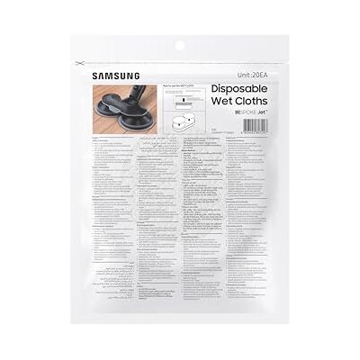 Samsung Panni umidificati USA e Getta per Spazzola lavapavimenti, 20x Inclusi in Confezione, Compatibile Bespoke AI Jet Ultra & Lite, Jet 95 & 85 Samsung Panni umidificati USA e Getta per Spazzola lavapavimenti, 20x Inclusi in Confezione, Compatibile Bespoke AI Jet Ultra & Lite, Jet 95 & 85