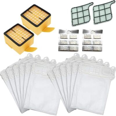 DL SERVICE Kit per Folletto Vk 135/136 12 Sacchetti 12 Profumini 2 Filtri HEPA 2 Filtri Motore Pulizia e Manutenzione Folletto Vk 135/136 Compatibile DL SERVICE Kit per Folletto Vk 135/136 12 Sacchetti 12 Profumini 2 Filtri HEPA 2 Filtri Motore Pulizia e Manutenzione Folletto Vk 135/136 Compatibile