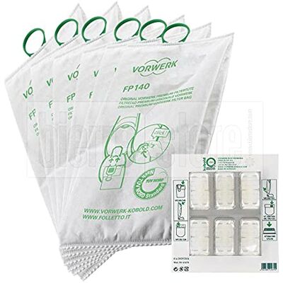 Vorwerk Sacchetti e Profumini Folletto Vk 140 E Vk 150, Originali Vorwerk Sacchetti e Profumini Folletto Vk 140 E Vk 150, Originali
