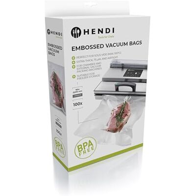 Hendi 971048 Sacco Cottura - Goffrato 150x400mm - 100 pz Hendi 971048 Sacco Cottura - Goffrato 150x400mm - 100 pz