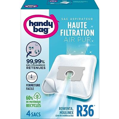 Handy Bag Melitta Set di 3 x 4 sacchetti per aspirapolvere Moulinex e Rowenta, chiusura ermetica, filtro antiallergico Handy Bag Melitta Set di 3 x 4 sacchetti per aspirapolvere Moulinex e Rowenta, chiusura ermetica, filtro antiallergico