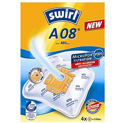 Swirl a 08 Sacchetto per la polvere – Accessorio per aspirapolvere (sacchetto per la polvere, bianco) Swirl a 08 Sacchetto per la polvere – Accessorio per aspirapolvere (sacchetto per la polvere, bianco)