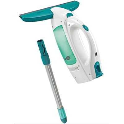 Leifheit Dry & Clean Set Lavavetri elettrico con manico per lavaggio a 360°, Tergivetro professionale fino a 35 min con 1 carica, Tira acqua da doccia Leifheit Dry & Clean Set Lavavetri elettrico con manico per lavaggio a 360°, Tergivetro professionale fino a 35 min con 1 carica, Tira acqua da doccia