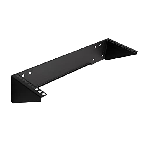 Logilink Professional Supporto verticale da parete/sotto scrivania, 19", 3U, nero