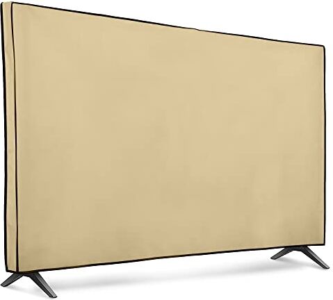 kwmobile Protezione 65" TV Cover Proteggi-Schermo PC e TV 65" TV Custodia Protettiva Anti-Polvere beige