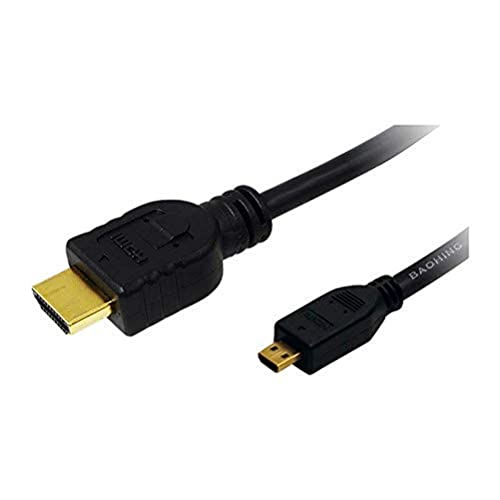 Logilink HDMI/microHDMI, 2.0m cavo HDMI 2 m HDMI tipo A (Standard) HDMI tipo D (Micro) Nero