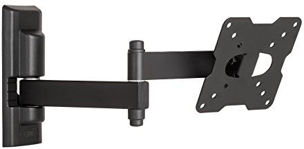 Meliconi CME EDR100, Supporto TV Parete con Doppio Braccio, Supporto TV Inclinabile, Staffa per TV a Schermo Piatto da 14" a 25", Attacco VESA 50-75-100x100, Portata 17 Kg, Made in Italy, Nero