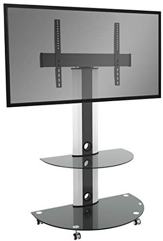 RICOO Supporto TV da pavimento FS0502 Televisore 30-65" (76-165 cm) Staffa girevole Piedistallo televisione LED/LCD/Curvo VESA 300 x 200-600 x 400