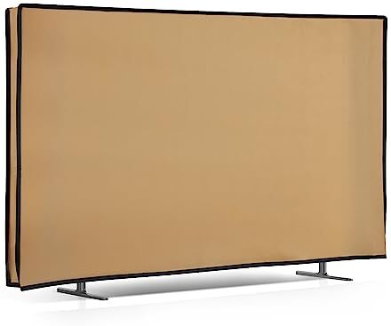 kwmobile Protezione 24" TV Cover Proteggi-Schermo PC e TV 24" TV Custodia Protettiva Anti-Polvere beige