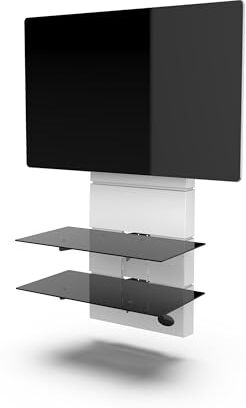 Meliconi GHOST Design 3500 Rotation Bianco Matt Supporto da Muro per TV da 32" a 70", vesa 200, 300, 400 mm