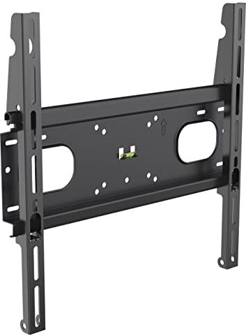 Meliconi SPACE SYSTEM FLAT 400 XL, Supporto TV Parete Fisso per TV a Schermo Piatto da 32" a 85", Staffa TV con VESA 200-300-400, Portata 60 Kg, Nero