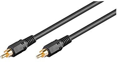 goobay 50267 Cavo di Collegamento Audio Digitale Coassiale, RCA S/PDIF, a Doppia Schermatura, 2m Lunghezza del Cavo