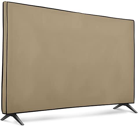 kwmobile Protezione 55" TV Cover Proteggi-Schermo PC e TV 55" TV Custodia Protettiva Anti-Polvere Beige